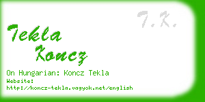 tekla koncz business card